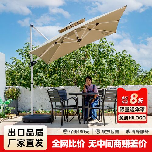 速发摊外遮户庭院伞露天台别墅花园大太伞棚商用室外摆伞伞