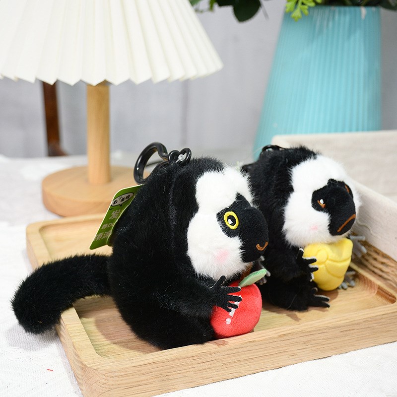 速发可爱白面僧面猴水挂猴子果件小杜杜扣绒毛玩具包挂饰