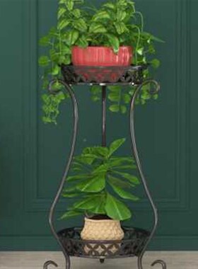 速发欧花特铁艺办公室内多层花架吊绿萝台简花易L51264客架子式厅