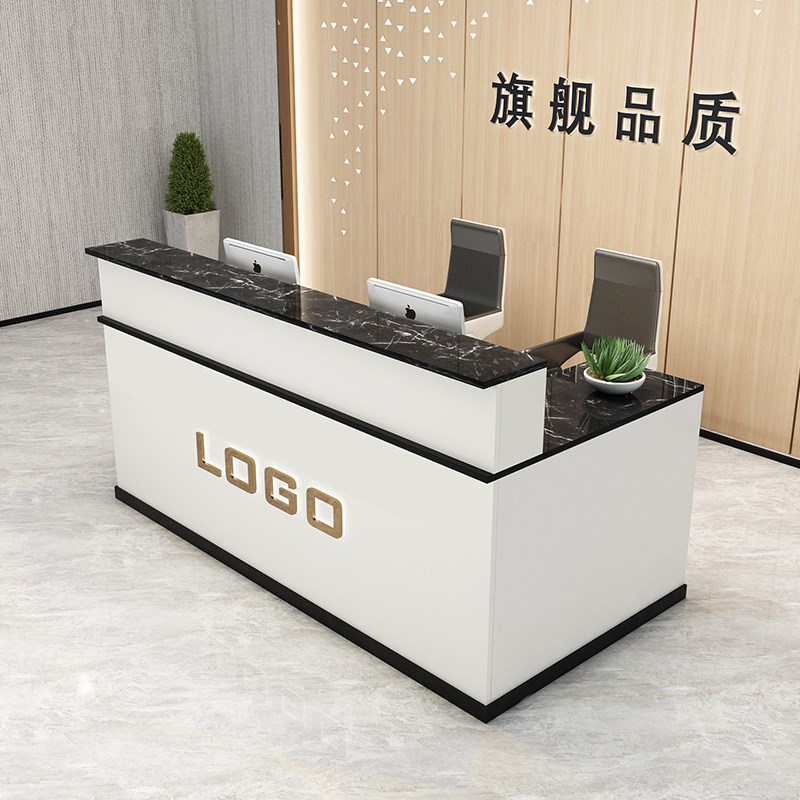 速发简约前台桌超市院奶茶台石店柜台大小型收银台吧理服发力
