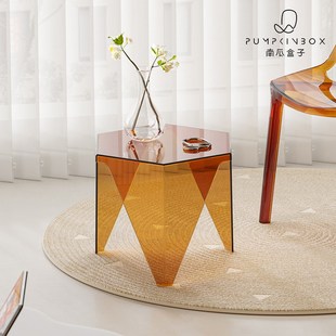 速发透明亚沙力小茶几小户型设计师迷你角几创意简发客厅克约边几
