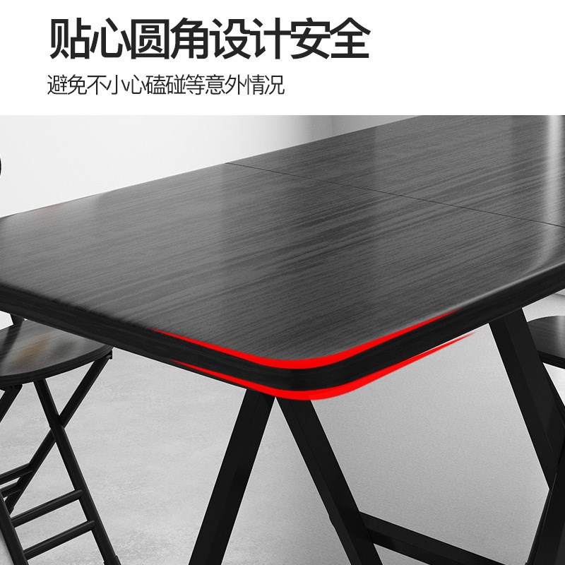 速发可折叠桌餐桌家用小户型饭形方长桌摆摊便携式吃饭桌简易加长