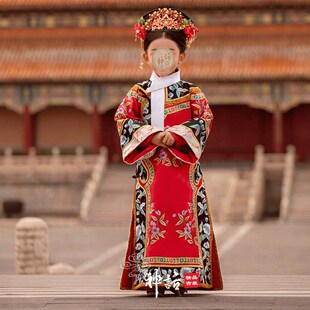 儿童故宫摄影服装宫廷满族清朝妃子装童古装公主小格格演出服