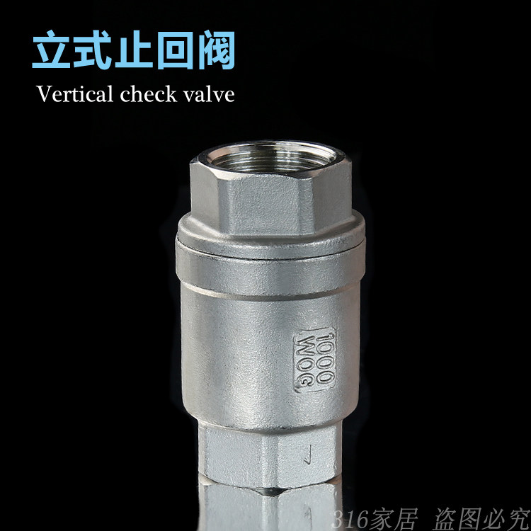 速发式逆不锈钢止回阀4止阀单向立0 H12W止回阀4 6分D 20 25 40 5