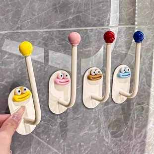 香肠嘴挂钩多巴胺免打孔挂钩浴室卫生间壁挂式粘钩毛巾收纳挂衣钩