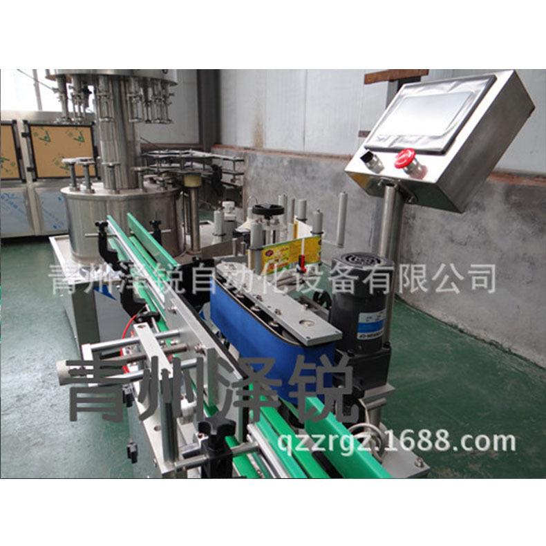 供应全自动食用油白酒葡萄酒不干胶贴标机双面自动贴标机