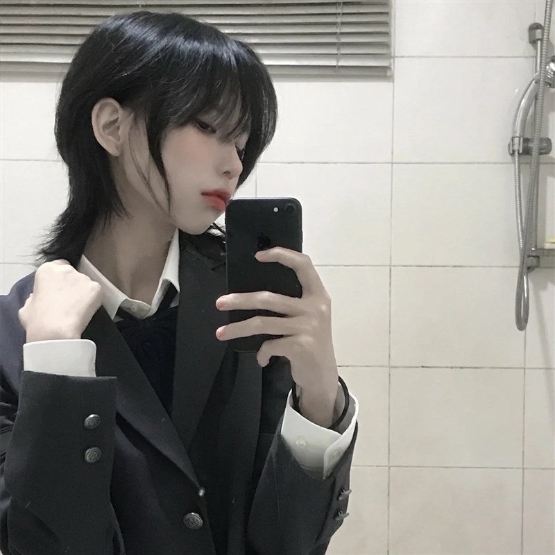狼尾假发男短发网红鲻鱼头韩版帅气武士头日N系男女通用自然全头