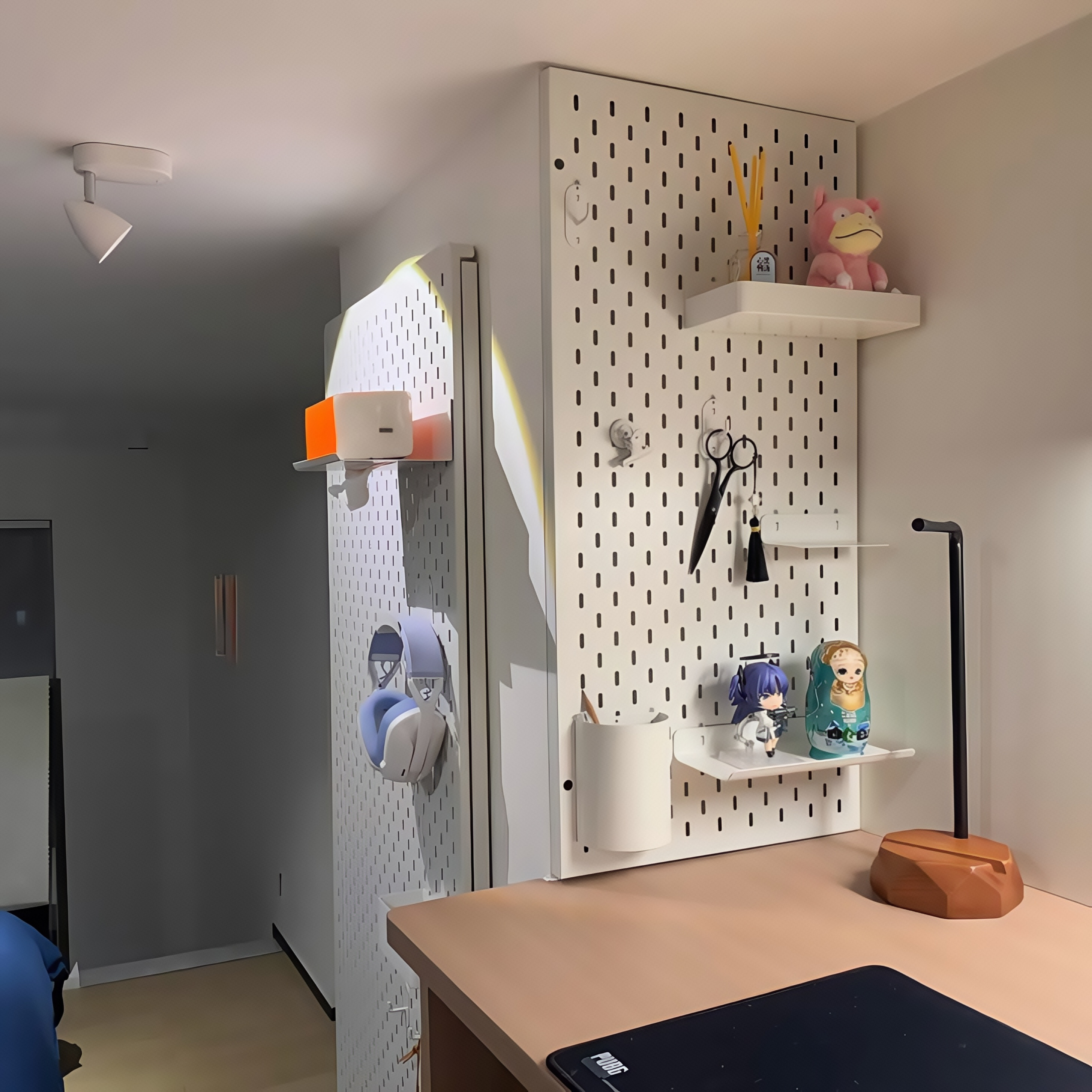 洞洞板艾恩曼不锈钢宜家置物板架