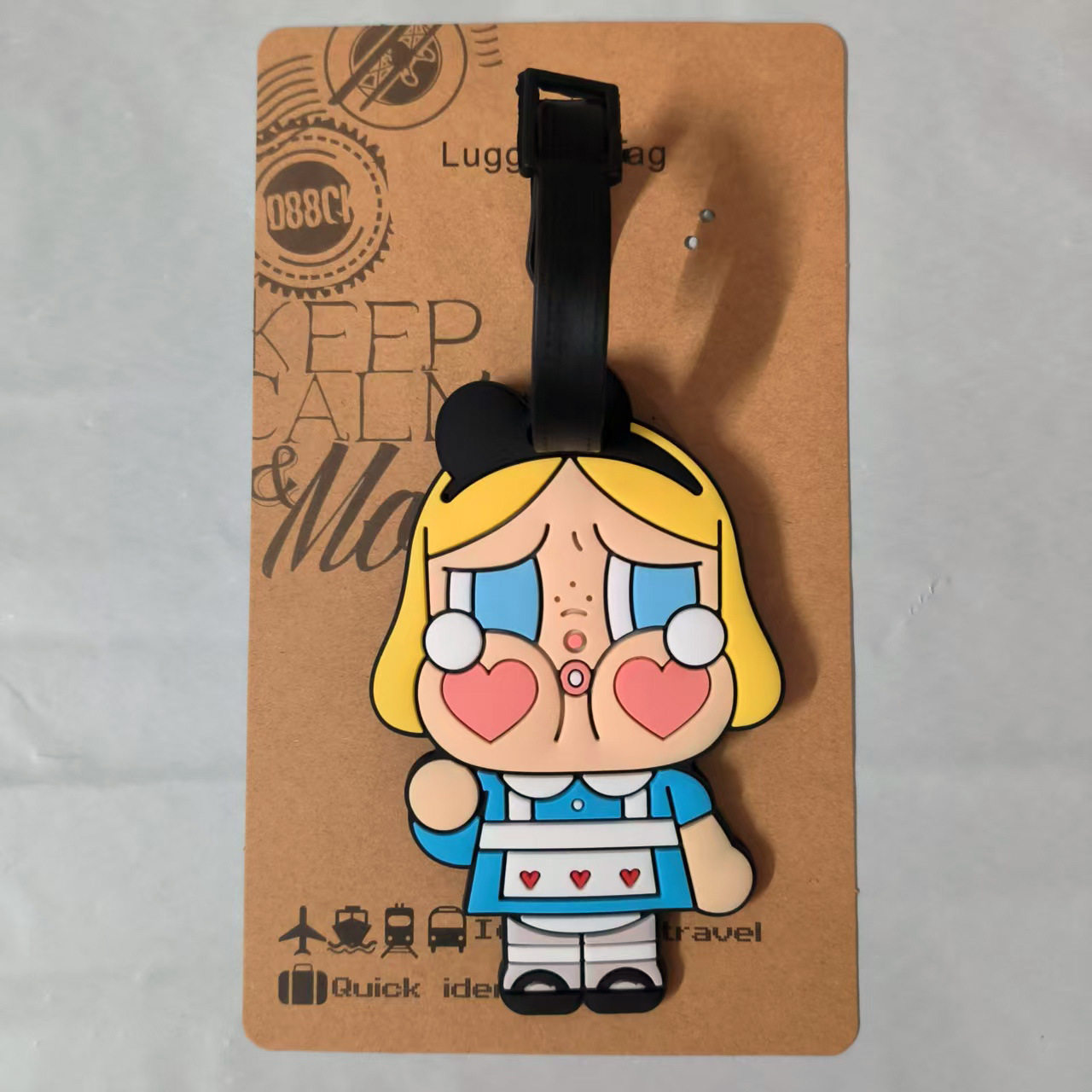 crybaby哭娃卡通行李牌旅行箱登机牌防丢标识吊牌包挂件2025新款