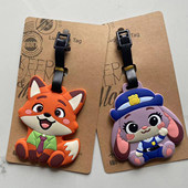 疯狂动物城行李牌PVC软胶旅行箱包挂牌朱迪尼克行李箱防丢标识牌