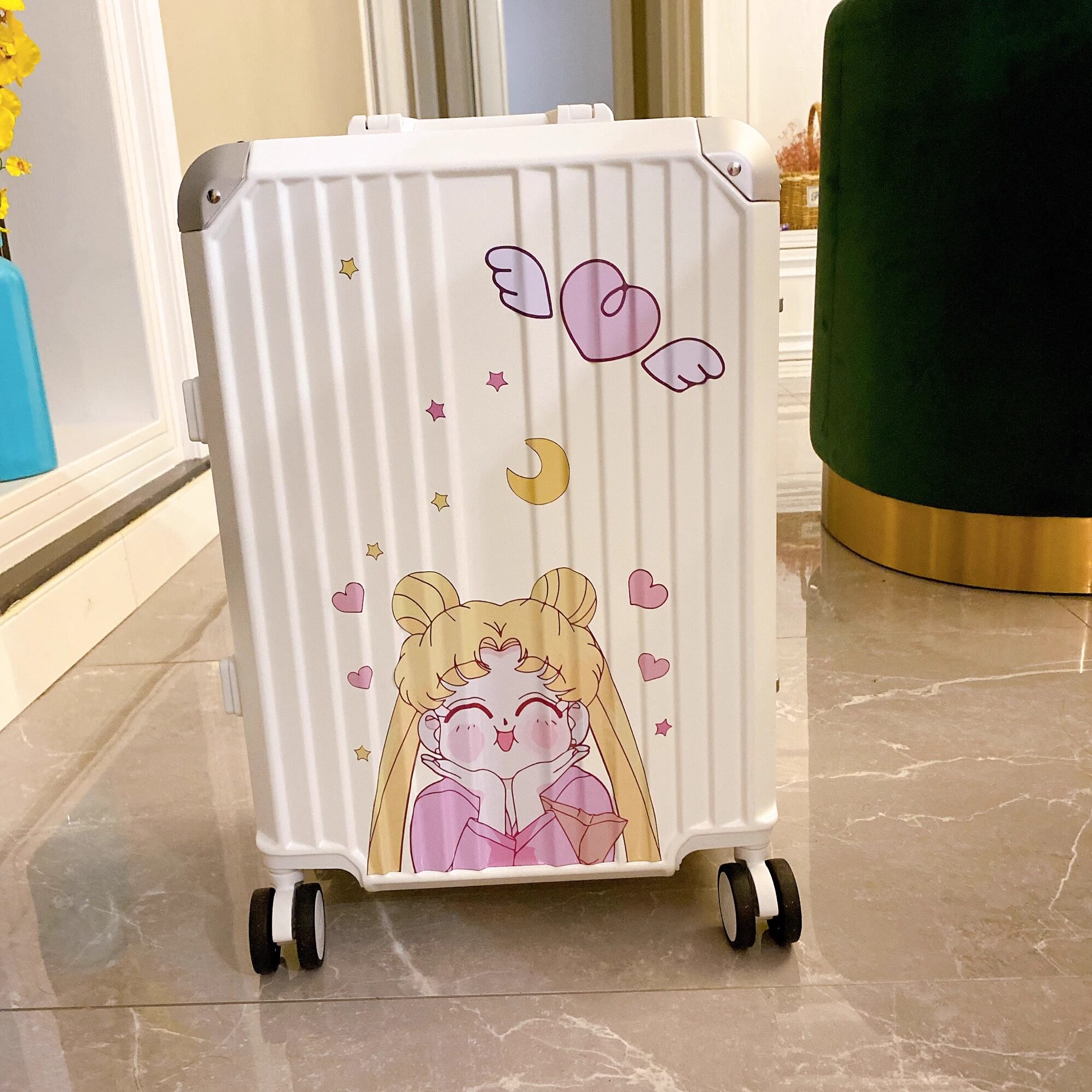 美少女战士行李箱贴纸ins风高级感密码箱旅行箱贴纸凹凸面适用