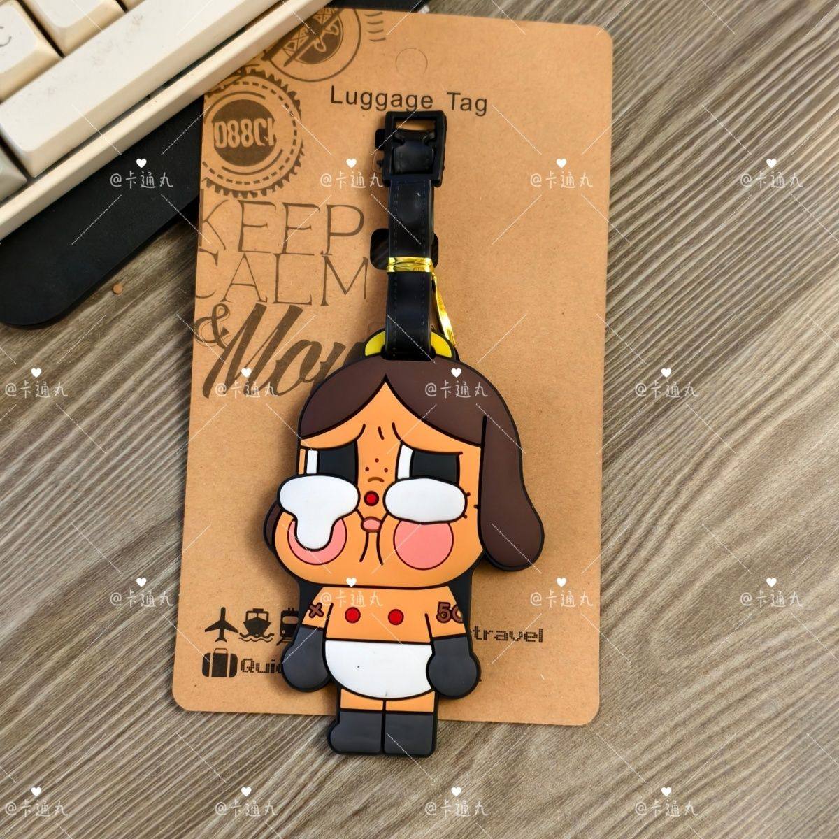 crybaby哭娃卡通趣味可爱搞怪行李牌旅行托运标识潮流挂饰箱吊牌