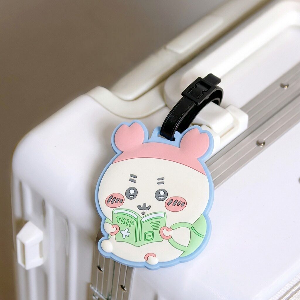 古本屋行李牌可爱卡通软胶行李牌旅行箱包托运防丢吊牌chiikawa