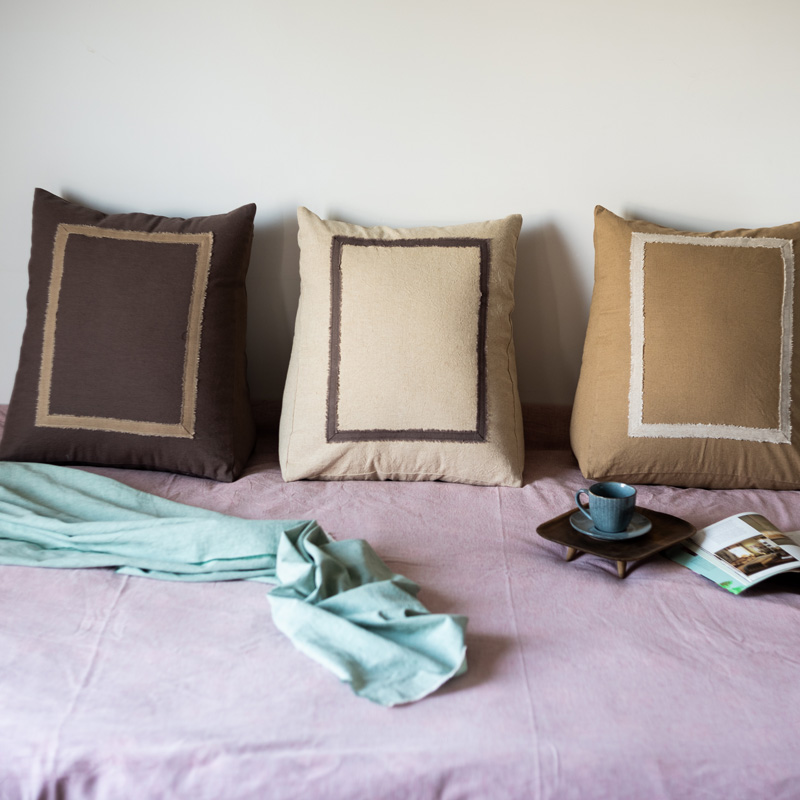 床头三角靠垫软包客厅沙发榻榻米靠枕F床上大靠背亚麻抱枕汽车ins