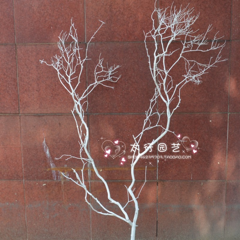 干树枝干枝干树枯树装饰白色树摆件树杆仿真M树枝假树枝道具装饰