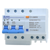 缺相保护器DZ47L小型导轨式 三相380V电机水泵O风机短路断相开关63