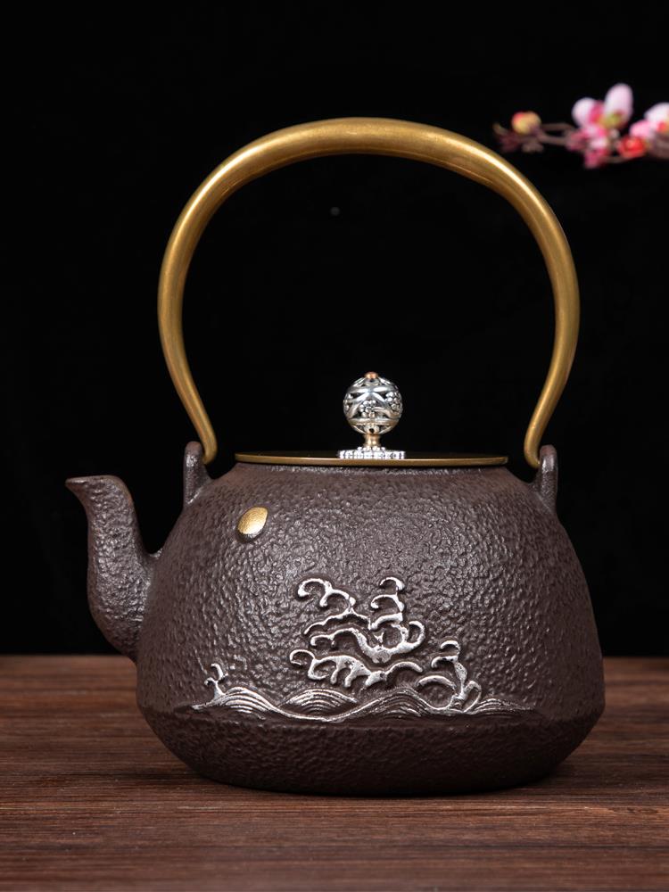 金京堂铸铁煮茶壶围炉炭火炉生铁壶无涂层烧P水壶泡茶壶功夫茶具