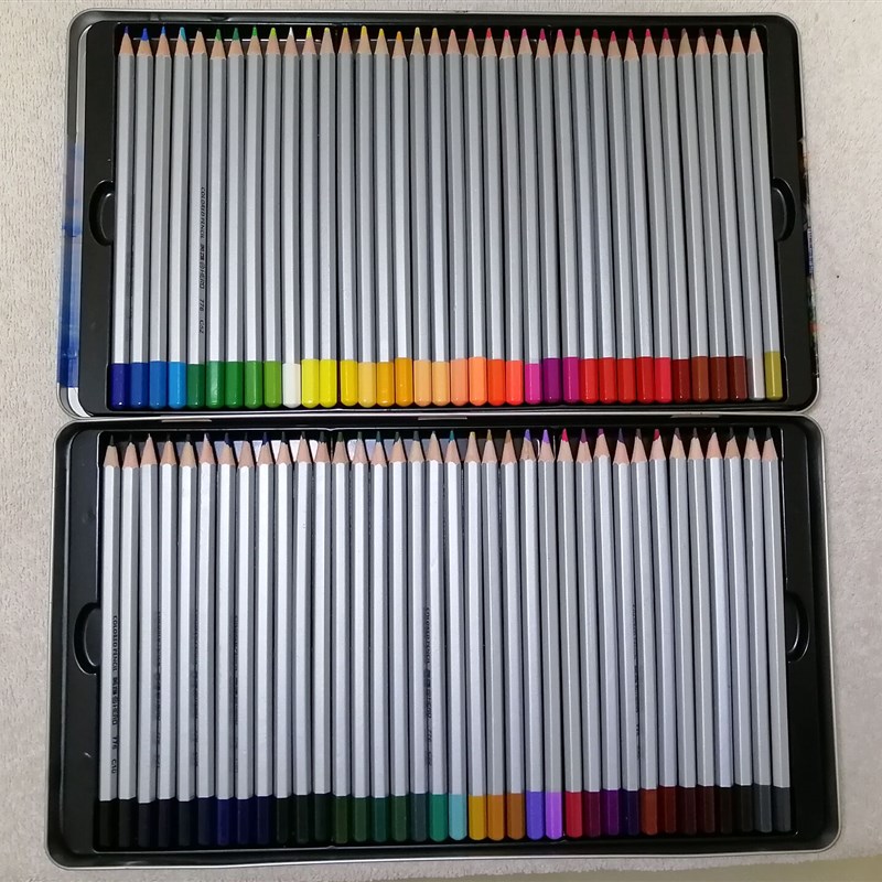 尾货36/48/72水溶性铁桶装油性铁盒装L彩笔专业画笔套装彩色铅笔