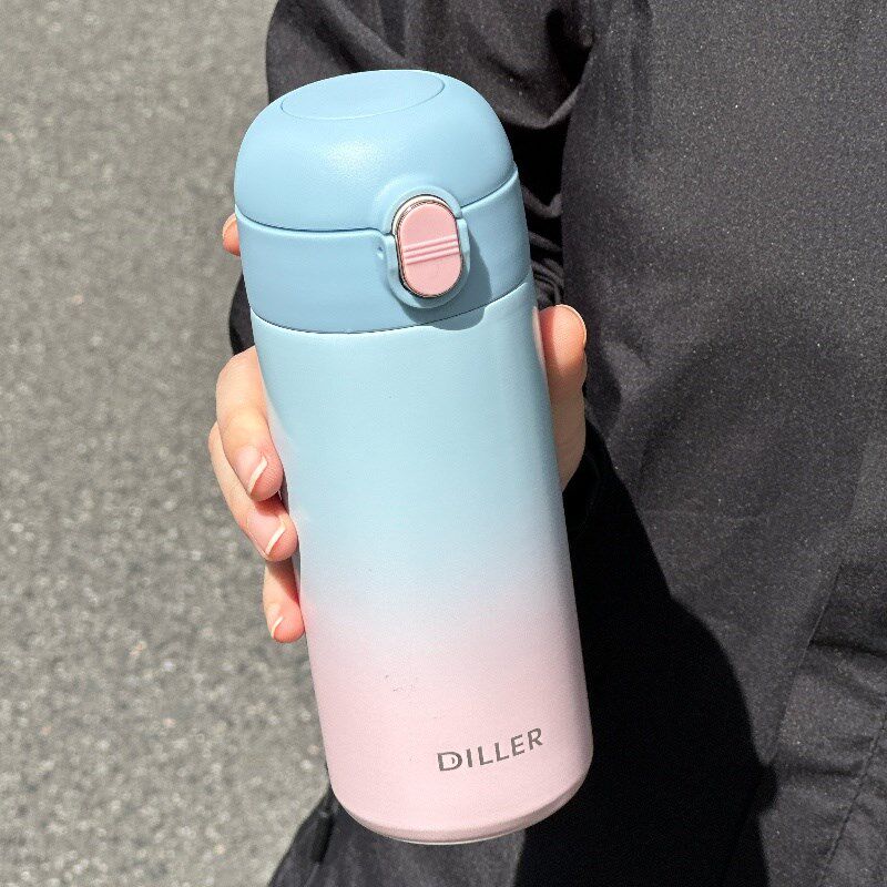 高颜值带吸管保温杯产妇水杯子女新C款2024大容量学生儿童上学专