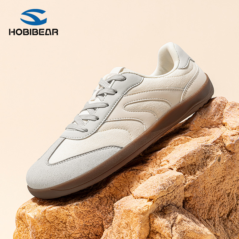 HOBIBEAR休闲鞋男鞋2025新款德训鞋板鞋秋季薄底运动鞋宽头赤足鞋