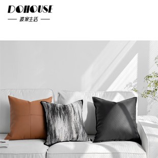 设计师款样板间黑白灰抽象艺术y客厅沙发卧室空间品质抱枕靠垫靠