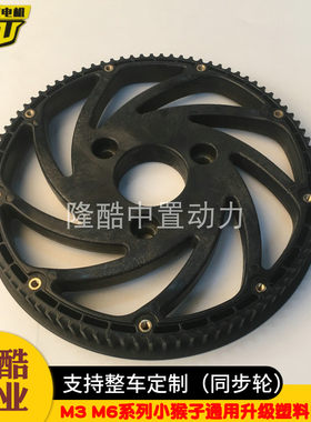 壹酷原厂小龟王中置电机同步轮 小猴D子m3皮带轮m6牙盘 中置牙齿