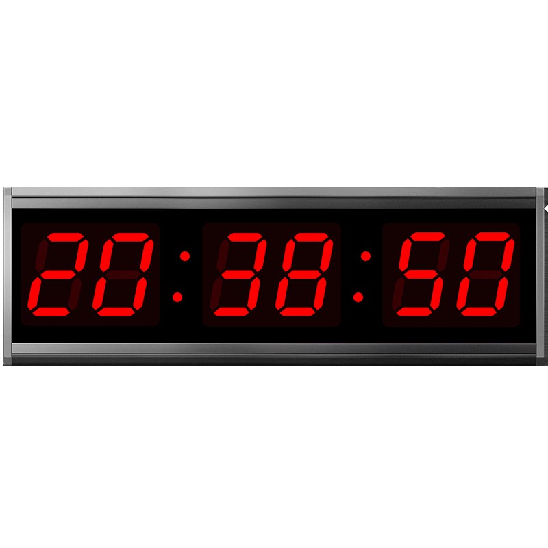 长方形挂钟数码电子万n年历大屏幕显示时分秒数字时钟静音30103