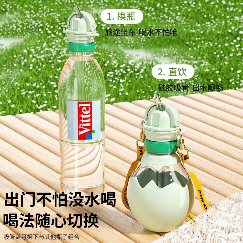 儿童水杯宝宝学饮吸管式喝水杯子婴幼儿夏季防呛外出防摔宝宝水壶