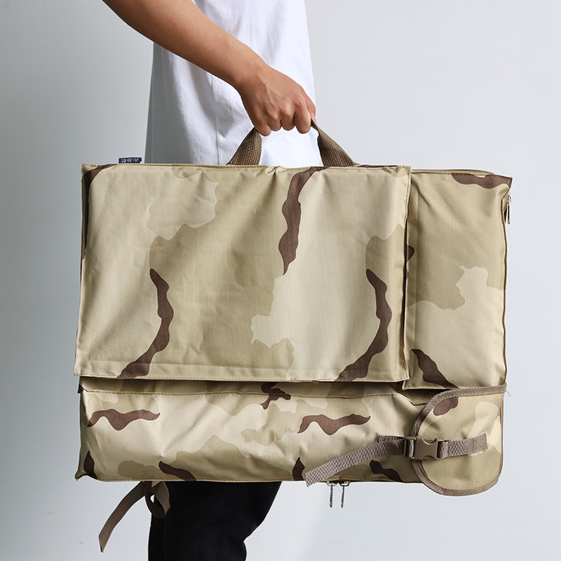 南铂万黑色画袋4K4开画板画袋手提双肩帆布写生袋子防水加厚美术