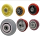 5寸万向轮聚氨酯4寸实心橡胶轮6寸小推车重型橡胶轮8轮子静音脚轮