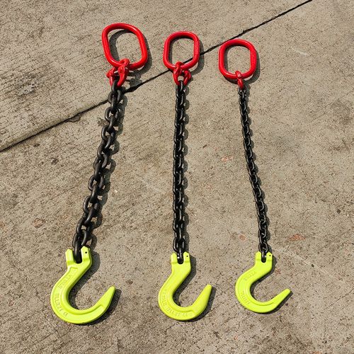 单链吊钩G80锰钢起重链条吊具大开口起重吊勾单腿吊具大挂钩钢链
