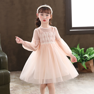 小女孩公主裙纱裙儿童装 女童连衣裙秋装 童装 洋气秋季 裙子 2021新款