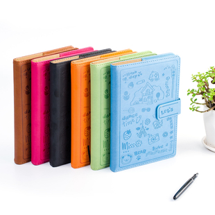 博文991可爱记事本带扣精美笔记本卡通搭扣记事本工作记事本992