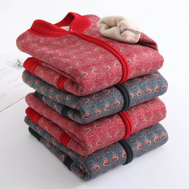 2024新款老年人冬装女士奶奶外套秋冬季老人保暖内衣加绒加厚上衣