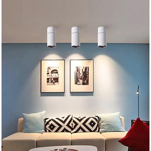 全光谱98高显圆形明装卧室饭厅吸顶式直筒防眩光LED迷你3500k射灯