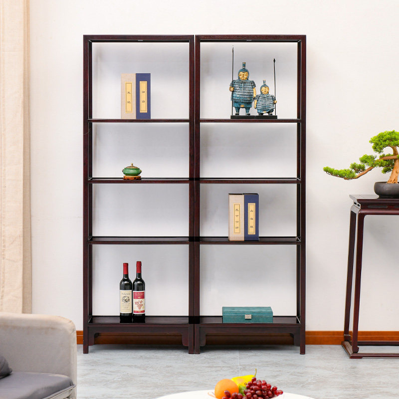 硬木家俱赞比亚血檀小书架实木新中式全敞开架格古董架置物架书架,住宅家具,书架,淘宝优惠券,粉丝福利购,淘宝优惠卷