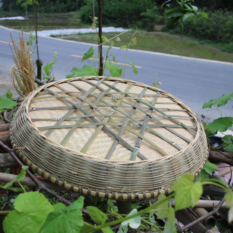 特惠经济手工竹编簸箕竹制品乡村农家无孔竹筛晒干货茶叶竹匾免邮,特色手工艺,竹编/竹雕,淘宝优惠券,粉丝福利购,淘宝优惠卷