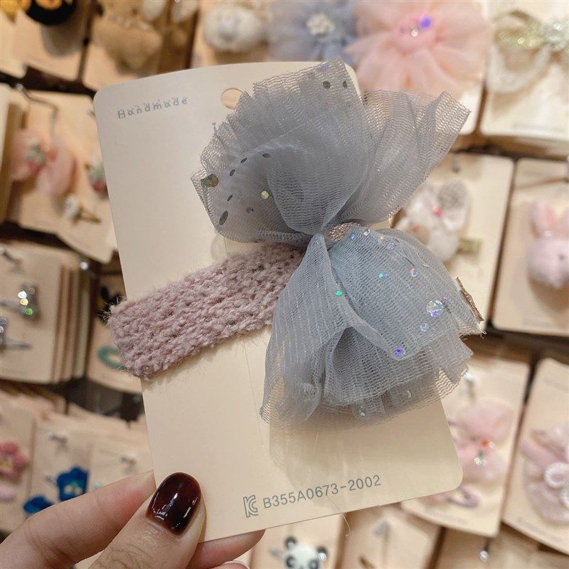 11.13韩国inpink儿童可爱甜美蝴蝶结发夹女孩公主边夹刘海夹