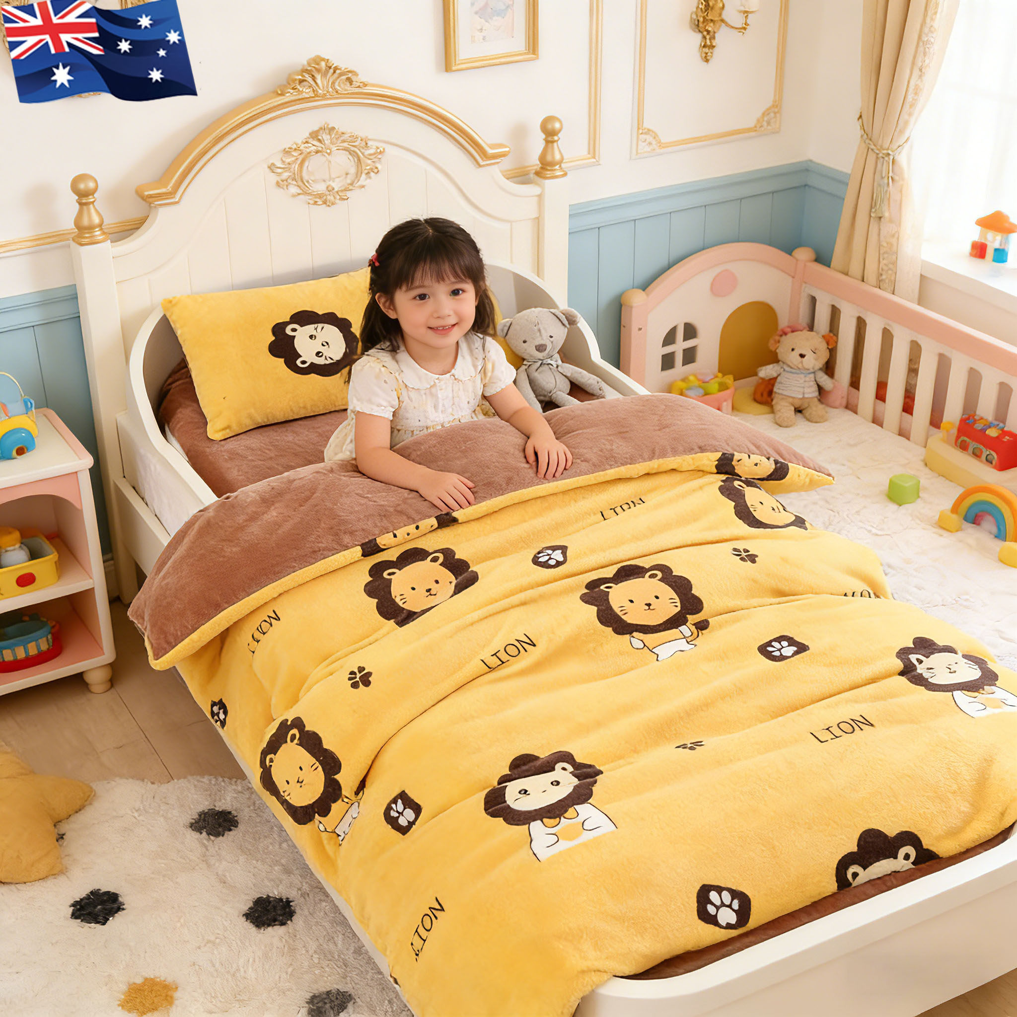 澳洲幼儿园被子三件套秋冬牛奶绒双面绒宝宝入园午睡六件套珊瑚绒,婴童用品,婴童床品套件,淘宝优惠券,粉丝福利购,淘宝优惠卷