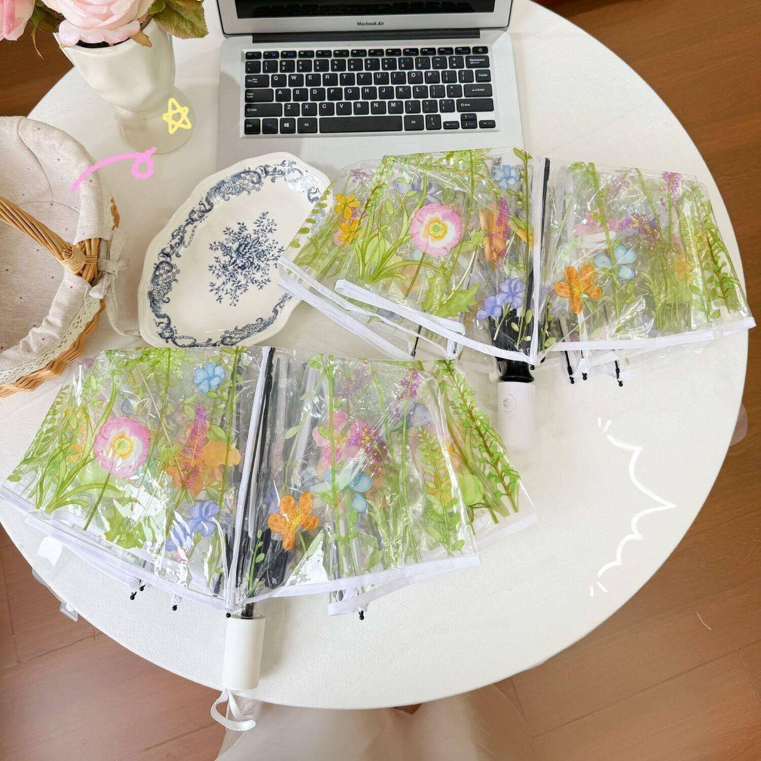 透明雨伞可折叠拍照ins风高颜值图片
