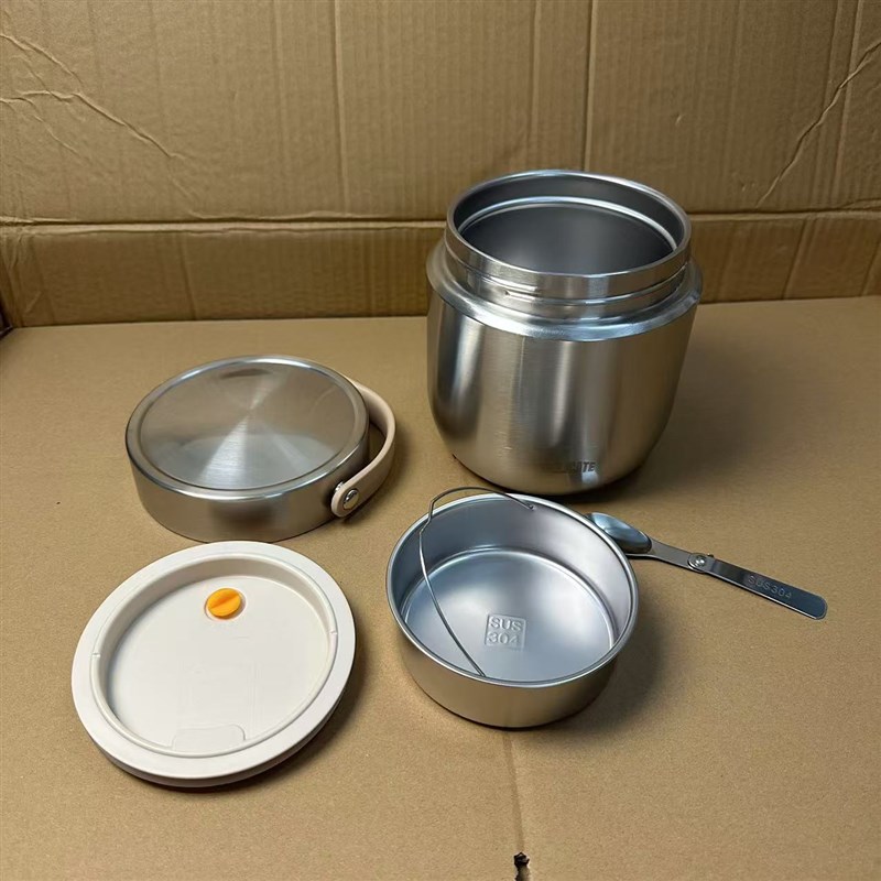 颜一好物 304i不锈钢保温提锅上班族学生便携焖烧杯带饭双层便当