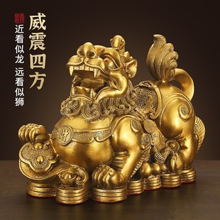 铜摆件貔貅一对公母金钱貔貅家居C客厅店铺办公室开业送礼乔迁礼