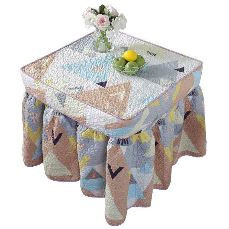 加厚正方形新款烤火罩p家用电炉罩烤火桌罩套桌布电暖桌烤火炉罩