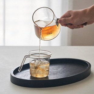 莫语 分享 樱桃木把手玻n璃壶设计师款 家用可加热高硼硅玻璃水壶