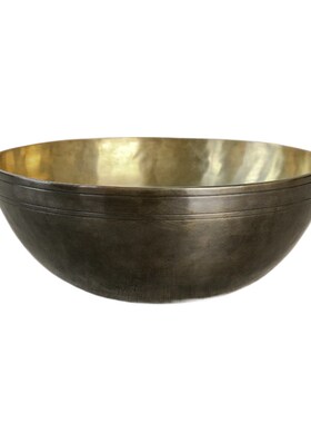 梵木果乌金颂钵尼泊尔手工满月钵铜磬瑜伽L冥想钵银钵桌面摆件钵