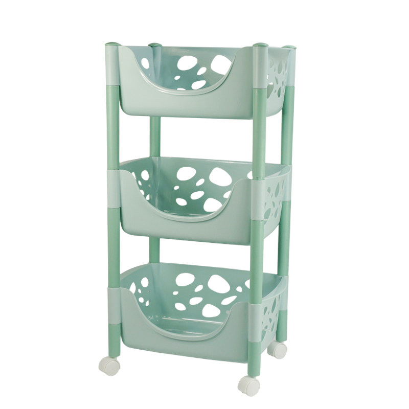 焕龙艺术置物架收纳架塑料厨房浴室整理架储物P架多层落地层高加