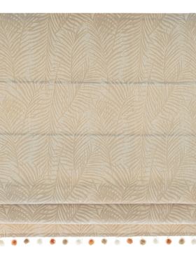 2023年新款美式inqs风雪尼尔全遮光罗马帘书房小窗户升降窗帘椰林