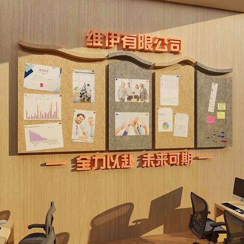 毛毡板公告栏墙贴员工风采办公室展F示墙公司企业文化氛围布置装