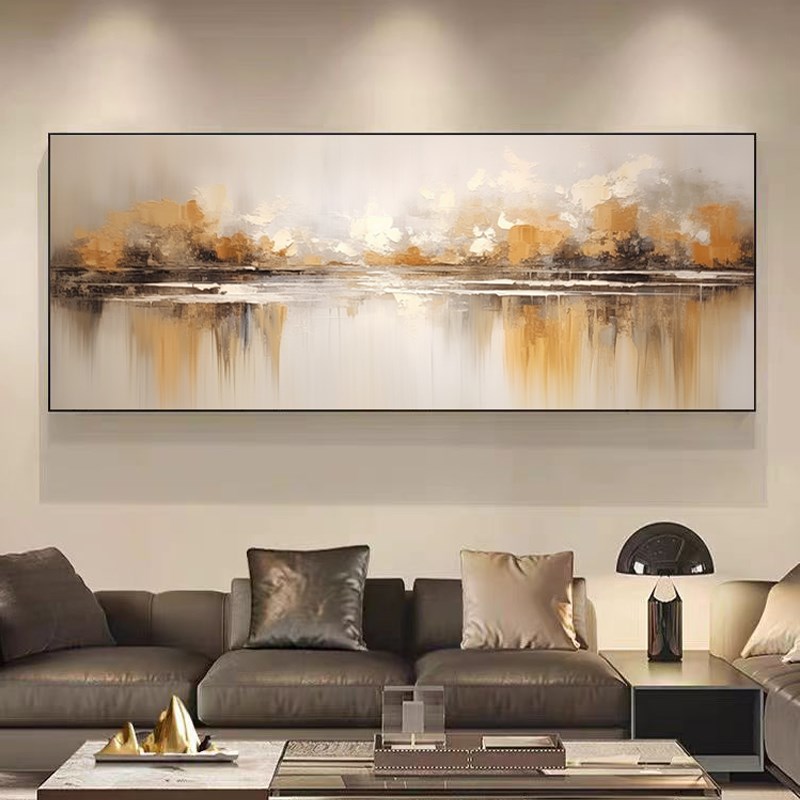 小众艺术抽象油画手工客厅沙发背景挂画大尺寸R丙烯手绘卧室装饰图片