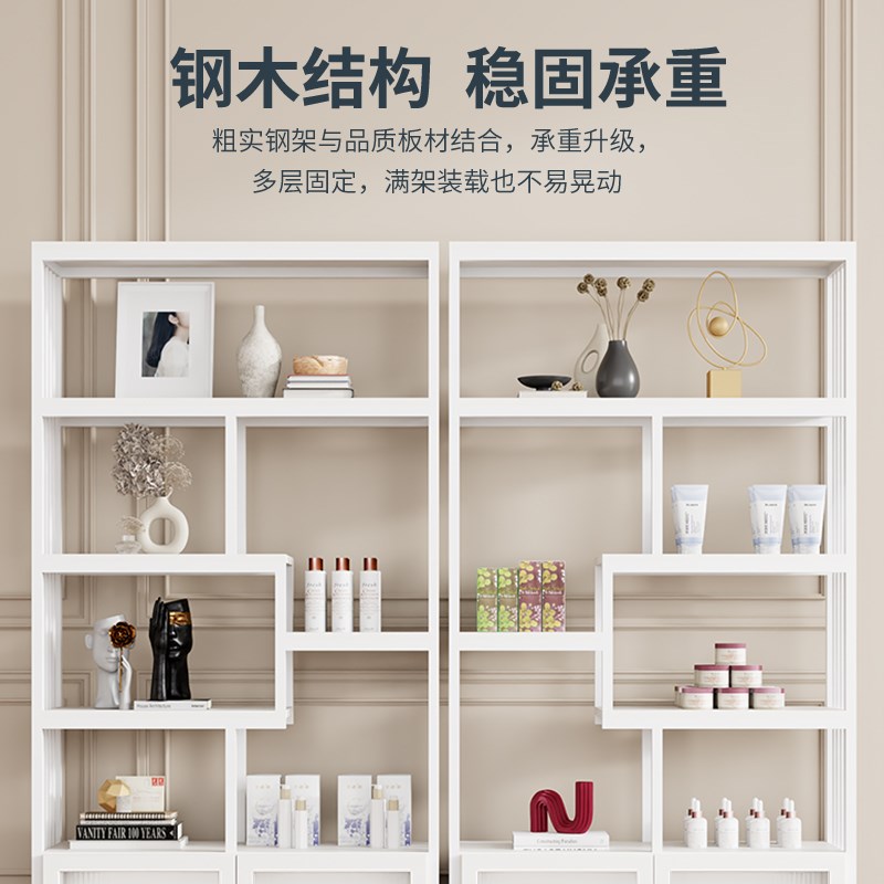 产品展示a柜护肤品展示架货架美容院置物架美甲柜子理发店展架货